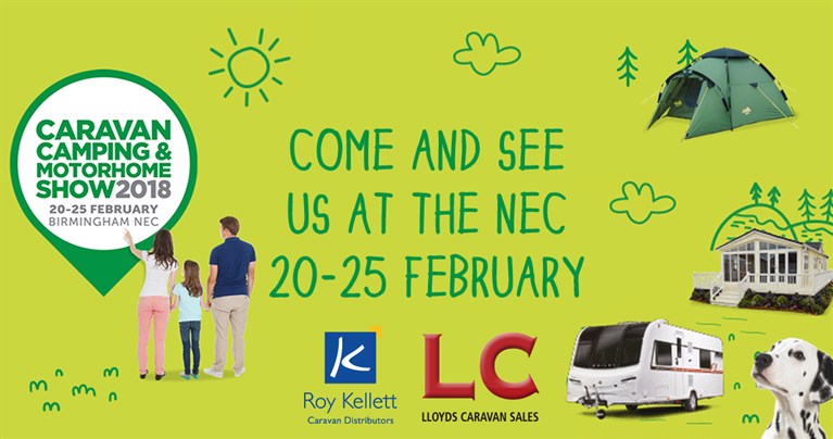 Join Lloyds Caravan & Lodge Sales at The Caravan, Camping and Motorhome Show at the NEC this February!