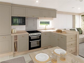 2023 Swift Moselle Lodge Static Caravan Holiday Home kitchen