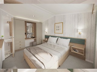 2023 Swift Moselle Lodge Static Caravan Holiday Home main bedroom