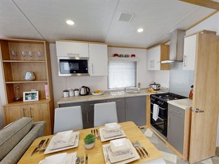 2023 Carnaby Silverdale Static Caravan Holiday Home lounge dining area