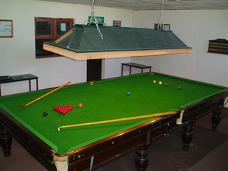 Pool table for the dads at Millers Cottage Caravan Park, Towyn
