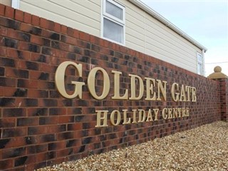 Entrance and signage for Seldons Golden Gate, Towyn