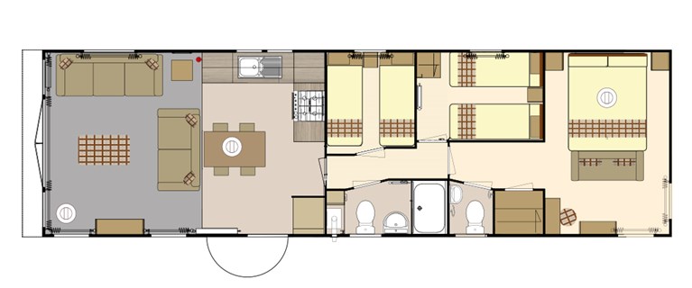 2022 Atlas Abode Static Caravan Holiday Home 40 x 12, 3 bed at Silver Bay Lligwy