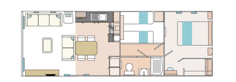 2023 Willerby Impression 35ft x 12ft, 2 bedroom Static Caravan Holiday Home at Silver Bay