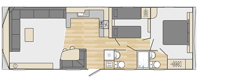 2022 Swift Loire 35ft x 12ft, 2 bedroom Static Caravan Holiday Home at Tyn Y Coed