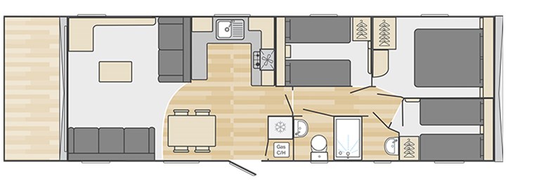 2023 Swift Bordeaux Escape 40ft x 12ft, 3 bedroom Static Caravan Holiday Home at Sunnyvale