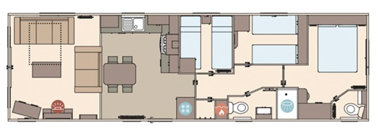 2023 ABI Saffron 40ft x 12ft Static Caravan Holiday Home 3 bedroom at Nant Newydd