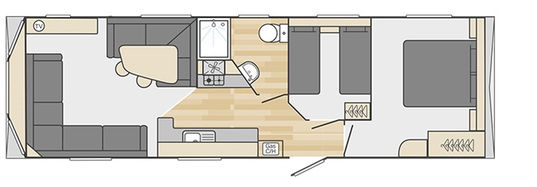 2023 Swift Loire 32ft x 10ft 2 bedroom Static Caravan Holiday Home at Gwynfair