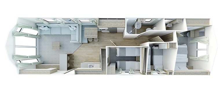 2023 Willerby Brookwood 40ft x 12ft, 3 bedroom Caravan Holiday Home (Factory order)