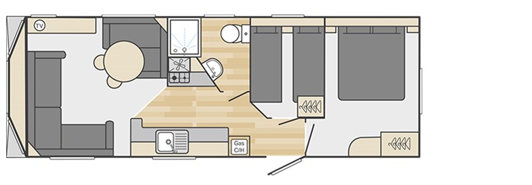 2023 Swift Loire 28ft x 10ft 2 bedroom Satic Caravan Holiday Home at Bwlch Farm