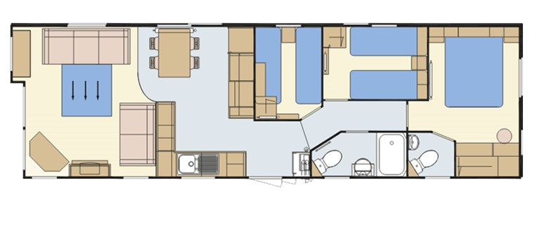 2023 Atlas Debonair 38ft x 12ft 3 bedroom Static Caravan Holiday Home at Towyn