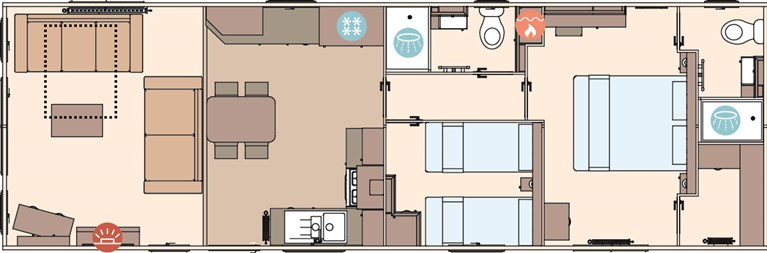 2023 ABI Windermere 40ft x 13ft, 2 bedroom Static Caravan Holiday Home