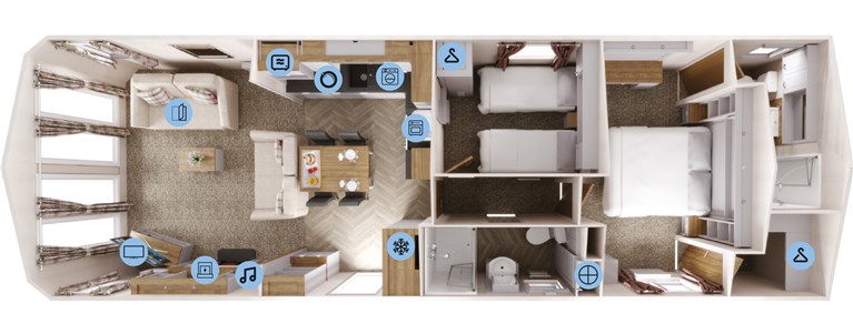 2023 Willerby Sheraton 40ft x 13ft, 2 bedroom Static Caravan Holiday Home