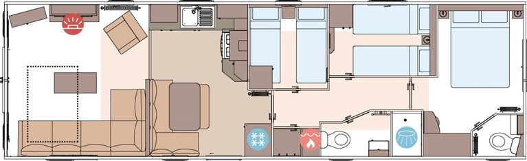 2025 ABI Wimbledon 40ft x 12ft 3 bedroom Static Caravan Holiday Home