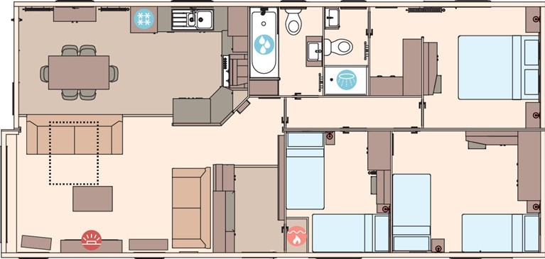 2025 ABI Kielder 42ft x 20ft 3 bedroom Exclusive Static Lodge Holiday Home