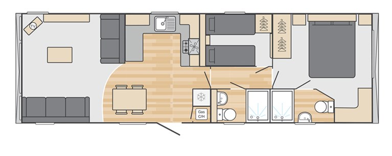 2025 Swift Margaux ES 38ft x 12ft  2 bedroom Static Caravan Holiday Home