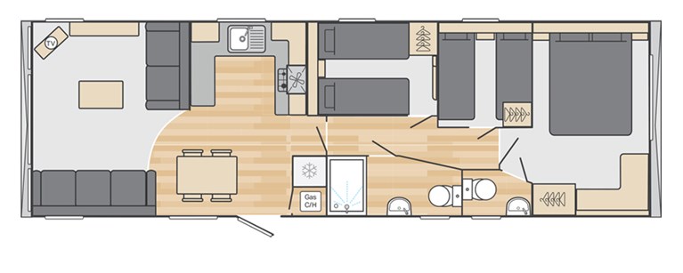 2025 Swift Margaux 38ft x 12ft 3 bedroom Static Caravan Holiday Home
