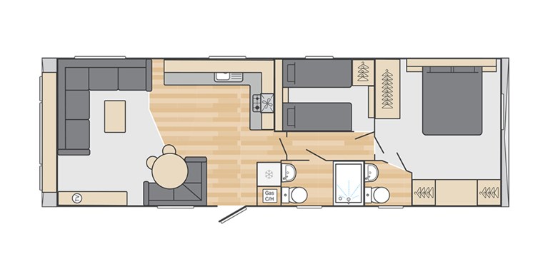 2025 Swift Loire 36ft x 12ft, 2 bedroom Static Caravan Holiday Home at Factory