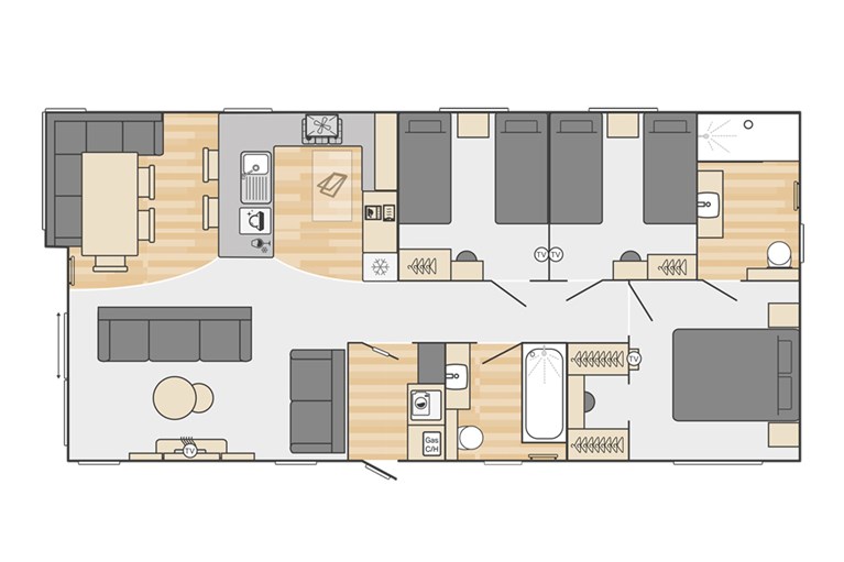 2025 Swift Toronto Lodge 43ft x 20ft 3 bedroom Static Lodge Holiday Home (COUNTRY)