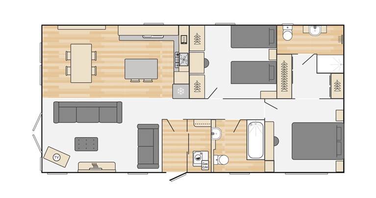 2025 Swift Edmonton 40ft x 20ft 2 bedroom Static Lodge Holiday Home (COASTAL)