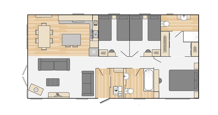 2025 Swift Edmonton 40ft x 20ft 3 bedroom Static Lodge Holiday Home (COASTAL)