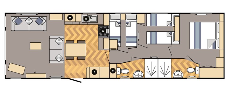 2025 Carnaby Silverdale 40ft x 12ft 3 bedroom Static Caravan Holiday Home