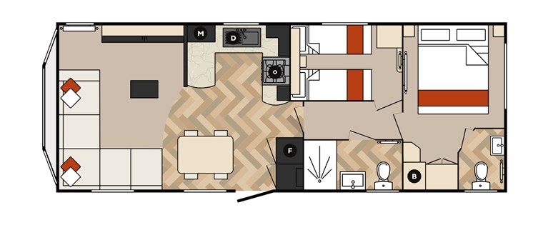 2025 Carnaby Glaisdale 32ft x 12ft 2 bedroom Static Caravan Holiday Home
