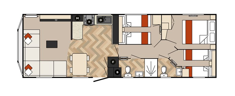 2025 Carnaby Glaisdale 36ft x 12ft 3 bedroom Static Caravan Holiday Home