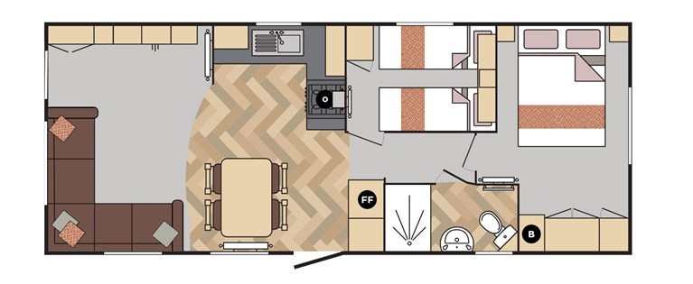 2025 Carnaby Bayview 30ft x 12ft 2 bedroom Static Caravan Holiday Home