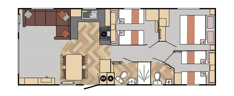 2025 Carnaby Bayview 36ft x 12ft 3 bedroom Static Caravan Holiday Home