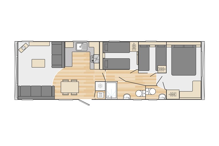 2025 Swift Bordeaux 38ft x 12ft 3 bedroom Static Caravan Holiday Home