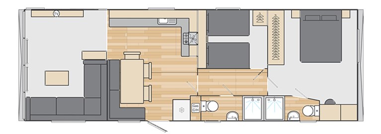 2026 Swift Morlaix Lodge 40ft x 13ft 2 bedroom Static Lodge Holiday Home