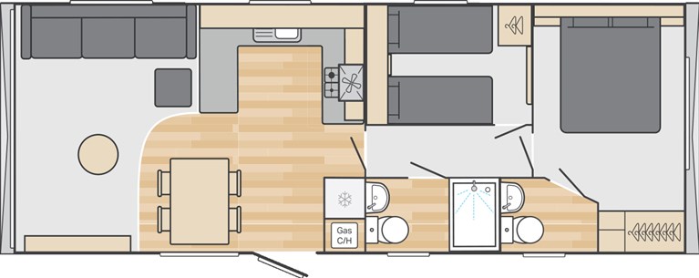 2026 Swift Burgundy 32ft x 12ft 2 bedroom Static Caravan Holiday Home