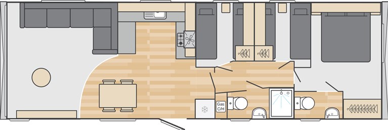 2026 Swift Burgundy 39ft x 12ft 3 bedroom Static Caravan Holiday Home