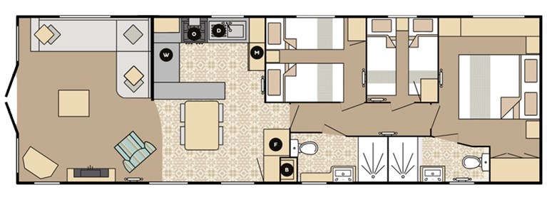 2026 Carnaby Lakehouse Lodge 40ft x 13ft 3 bedroom Static Lodge Holiday Home