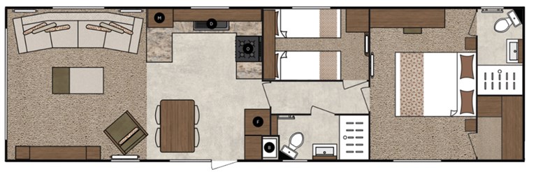 2026 Carnaby Carrington 40ft x 12ft 2 bedroom Static Caravan Holiday Home