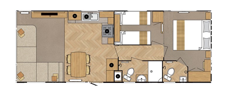 2026 Carnaby Melrose 32ft x 12ft 2 bedroom Static Caravan Holiday Home