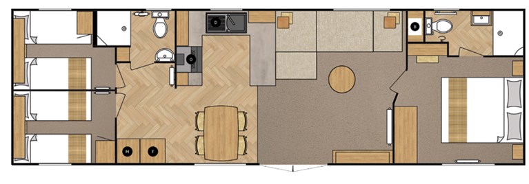 2026 Carnaby Melrose CL 39ft x 12 ft 3 Static Caravan Holiday Home
