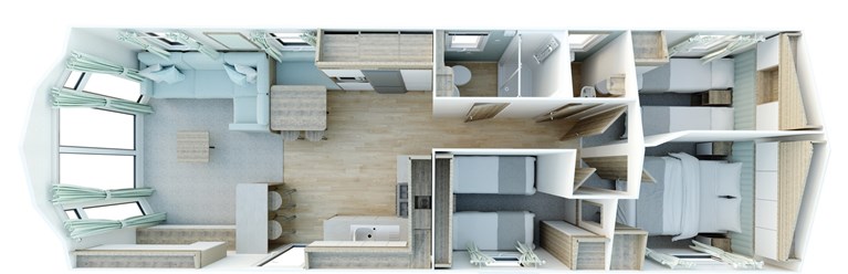 2026 Willerby Brookwood 36ft x 12ft 3 bedroom Static Caravan Holiday Home