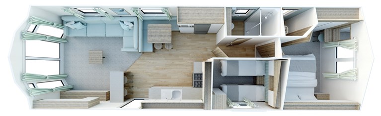 2026 Willerby Brookwood 38ft x 12ft 2 bedroom Static Caravan Holiday Home