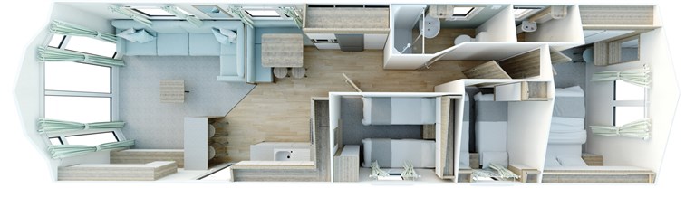 2026 Willerby Brookwood 40ft x 12ft 3 bedroom Static Caravan Holiday Home