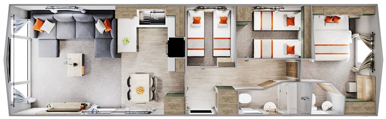 2026 Willerby Buxton 40ft x 12ft 3 bedroom Static Caravan Holiday Home