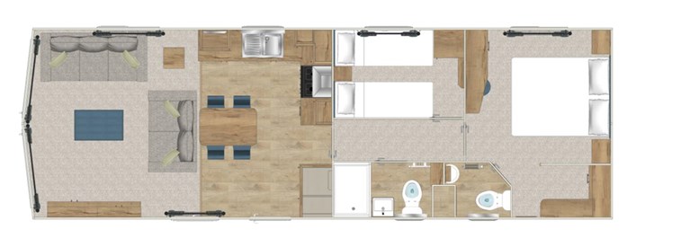 2026 ABI Hamilton static caravan holiday home kitchen