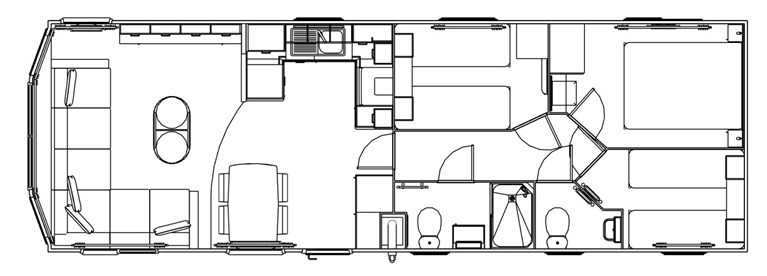 2026 Carnaby Oakdale 36ft x 12ft 3 bedroom Static Caravan Holiday Home