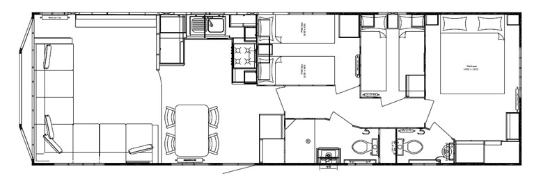 2026 Carnaby Oakdale 38ft x 12ft 3 bedroom Static Caravan Holiday Home