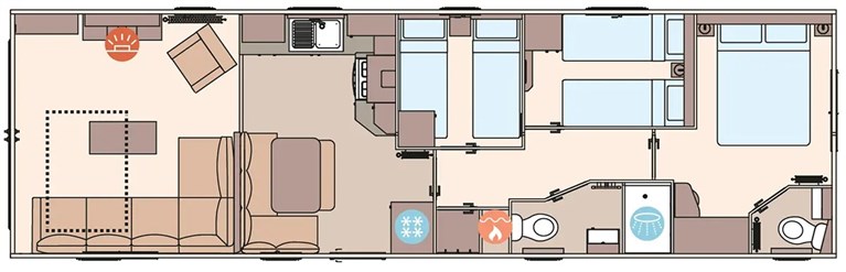 2027 ABI Wimbledon 40ftx 12ft 3 bedroom Static Caravan Holiday Home