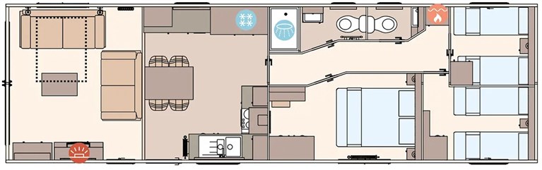 2027 ABI Portofino 40ft x 12ft x 3 Bedroom Static Caravan Holiday Home