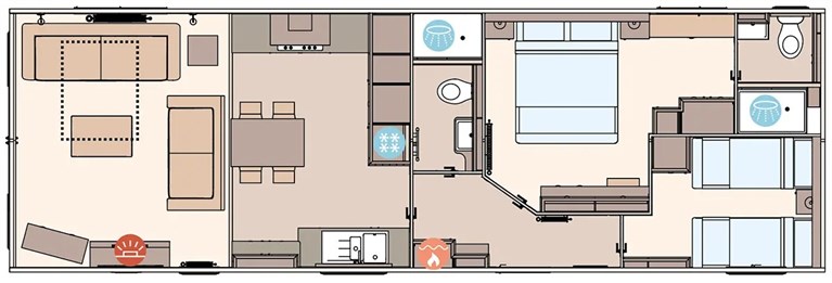 2027 ABI Ambleside 40ft x 13ft x 2 Bedroom Static Caravan Holiday Home