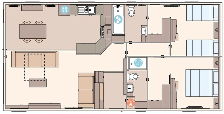 2027 ABI Keilder 40ft x 20ft x 2 Bedroom Static Caravan Holiday Home