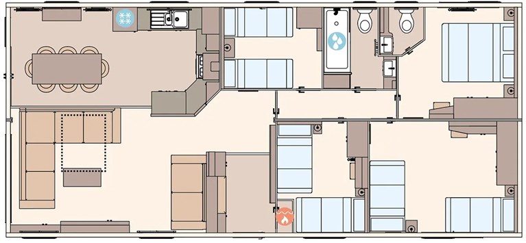 2027 ABI Keilder 44ft x 20ft x 4 Bedroom  Static Caravan Holiday Home